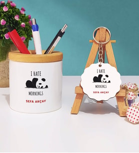 Sevimli Panda Kalemlik ve Anahtarlık