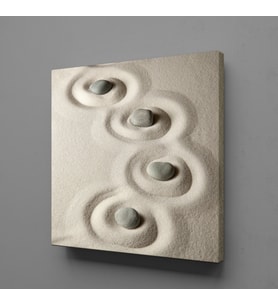 GRİ SPA TAŞLAR TEMALI KANVAS TABLO 140x140cm