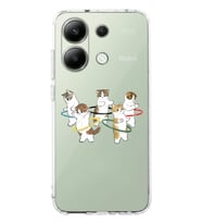 Xiaomi Redmi Note 13 4G Uyumlu Sevimli Kediler Desenli Şeffaf Telefon Kılıfı