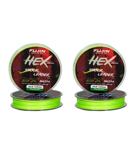 Fujin Hex Braid 8x 50mt Fluo Green PE İP Shock Leader 024mm30LB