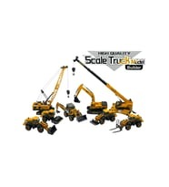 İnşaat Araçları Seti Kepçe Dozer Vinç Ayaklı Vinç Silindir Forklift Kar Küreyici