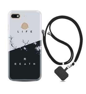 General Mobile GM8 Go GM9 GM20 Pro Plus Kılıf Boyun Askılı Silikon Life and Death 1339