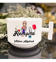 Tesettürlü Hemşirelere Özel T Kulplu Nescafe Fincanı