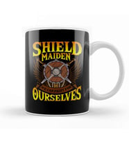 Shield Maiden We Can Fight For Ourselves Nordic Kupa Bardak Porselen