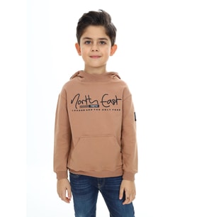 Toontoy Erkek Çocuk Baskılı Sweatshirt (Kahverengi)