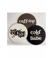 Ice Coffee Club 3'lü Ahşap Tablo Seti