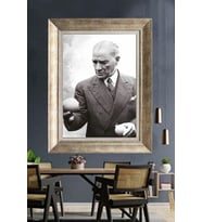 Gümüş Çerçeveli Atatürk Tablo za363