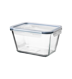 IKEA 365+ 1,8 Lt 21x15x12 Cm Dikdörtgen Kapaklı Saklama Kabı Cam - Plastik (Şeffaf)