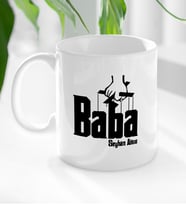 BK Gift Kişiye Özel Babalar Günü Hediyesi Baba Godfather Tasarımlı Kupa Bardak-5 (Beyaz)