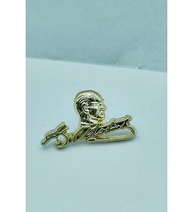 Altın Renk Atatürk İmzalı Profil Rozet – Şık Metal Yaka Pin Rozeti Hatıra Aksesuar
