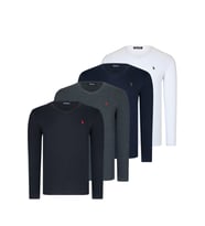 DÖRTLÜ SET T8587 DEWBERRY V YAKA ERKEK SWEATSHIRT-SİYAH-ANTRASİT-LACİVERT-BEYAZ