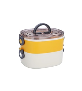 Lunch Box 1000 ML Tek Kat 3 Bölmeli Metal Kaşıklı Yeni Nesil Sefer Tası-FFLBOX10164