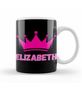 Elizabeth Name personalized Custom   vintage Retro Rainbow Style Design Gift Baby Gift For Her Kupa Bardak Porselen