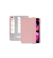Apple iPad Air 10.9 2022 (5.Nesil) Uyumlu Kılıf Zore Nort Arkası Şeffaf Standlı Kılıf (Pembe)
