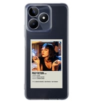 Realme C53 Uyumlu Pulp Fiction Minimalist Poster Desenli Şeffaf Telefon Kılıfı