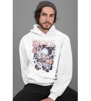 Tasarım Monkey D. Luffy Baskılı Unisex Oversize One Piece Anime Hoodie