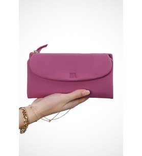 MFTLEATHER Beauty Flother 3467 Unisex Hakiki Deri Cüzdan Pembe