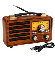 EVERTON Nostaljik Retro Tasarım Bluetooth Hoparlör ve Radyo RT-755 (YEDEK PİLİ)