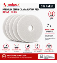 Mulpex Premium 43 cm Beyaz Zemin Pedi 5’li – Cila Parlatma Pedi