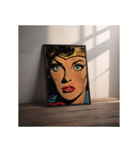Dekoratif Çerçevesiz Poster Pop Art Taçlı Kadın Çerçevesiz Tablo