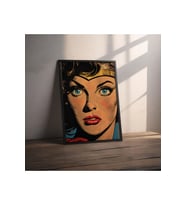 Dekoratif Çerçevesiz Poster Pop Art Taçlı Kadın Çerçevesiz Tablo