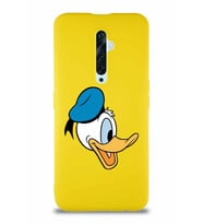 Oppo Reno 2Z Soft Premier Kapak Donald Duck-F Tasarımlı Silikon Kılıf - Sarı (Şeffaf)