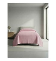 Sofline Premium %100 Pamuk Tek Kişilik Yazlık Pike, Yatak Örtüsü, Terletmez Kumaş(PUDRA RENK) (160x240cm)