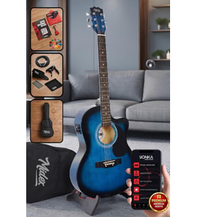 Midex RG-560BL Pack Mavi Elektro Akustik Gitar Full Set Ekolayzerli 40 İnç 4/4 Yetişkin