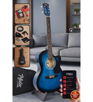 Midex RG-560BL Pack Mavi Elektro Akustik Gitar Full Set Ekolayzerli 40 İnç 4/4 Yetişkin