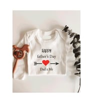 Happy Father's Day Uzun Kol Çıtçıtlı Organik Bebek Body