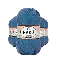 5 Adet Pırlanta Amigurumi El Örgü İpi Yünü Turkuaz 3409 - nako mudanis