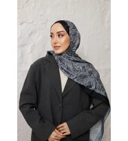 Etnik Desen Larisa Şal Antrasit