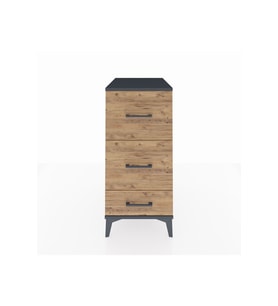 Kronos Komodin 3 Çekmeceli 44x59x96 Antrasit-Çam