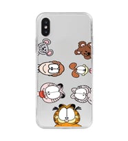 Iphone X ve XS Uyumlu Garfield Tasarımlı Şeffaf Telefon Kılıfı