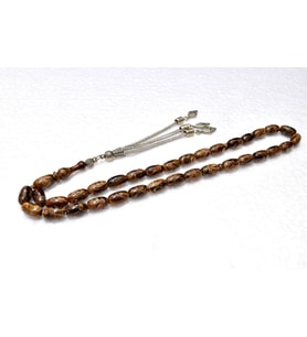 Sıkma Kehribar Tesbih Kapsül Kesim 7*12 mm (khr-11107)