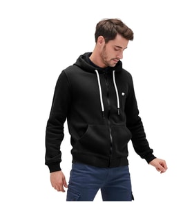 Bad Bear 21.02.12.028 Even Full-Zip Hoodie Sweatshirt Siyah