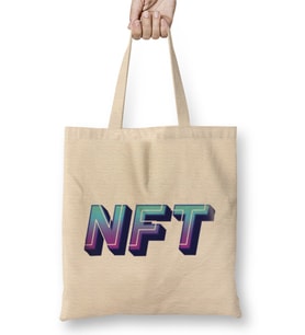 Non-Fungible Token Nft Crypto Currency Mining GIFT Bitcoin Ethereum Bez Çanta Uzun Saplı