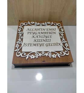 Kız isteme/Çikolata Kutusu Kişiye özel İsim veya SÖZ yazılı