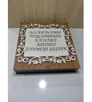 Kız isteme/Çikolata Kutusu Kişiye özel İsim veya SÖZ yazılı