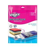 Vindex Vakumlu Giyisi Yastık Yorgan Saklama Torbası Poşeti Hurç - Large - 55x90 Cm. -1 Adetlik Paket