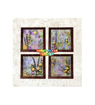 Ahşap Çerçeveli 4 Adet 20X20cm DÜZ RESİM TABLO (Çok Renkli)