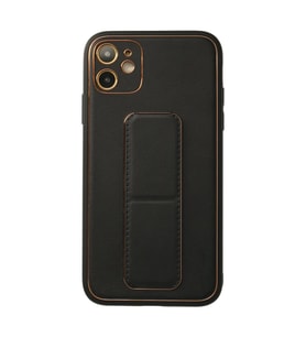 İphone 12 Kılıf Co Deri Standlı Kapak - Siyah