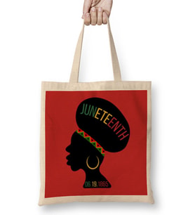 Juneteenth GIFTS 2021 Bez Çanta Uzun Saplı