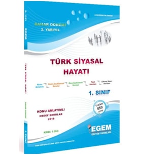 Egem Yayınları Açık Öğretim Türk Siyasal Hayatı Konu Anlatımlı Soru Bankası (Çok Renkli)