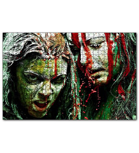 Cakapuzzle Su Sıçramalarına Damlacıklı Boyalı Kızlar Görseli Puzzle Yapboz MDF (Ahşap) (120 Parça)