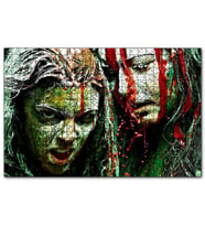 Cakapuzzle Su Sıçramalarına Damlacıklı Boyalı Kızlar Görseli  Puzzle Yapboz MDF (Ahşap) (120 Parça)