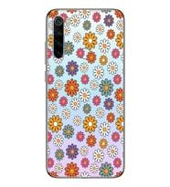 Redmi Note 8 Uyumlu Çiçek Desenli Şeffaf Telefon Kılıfı