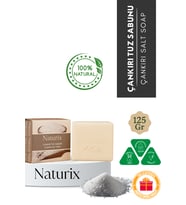 Naturix Çankırı Tuz Sabunu 125 gr  Arındırıcı, Gözenek Sıkılaştırıcı ve Ferahlatıcı Cilt Bakımı Sabunu