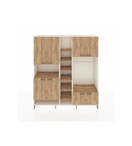 Hyperion Dolap 18 Raflı 8 Kapaklı Tek Askılı 220x44x243 Aytaşı-Çam/Çam