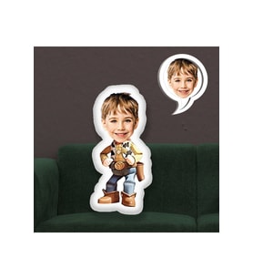 Kişiye Özel Fotoğraflı Kovboy Red Kid Yastık 115593 50 cm